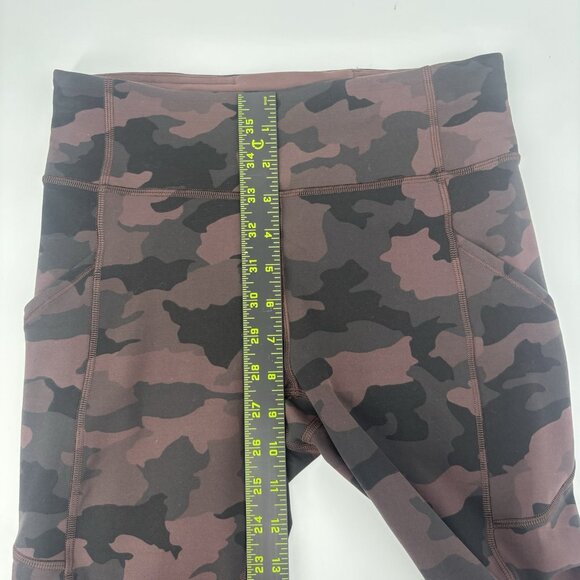 Lululemon Invigorate High-Rise Tight 25" Camo Leggings Burgundy Womens‎ Size 6 - Picture 9 of 10